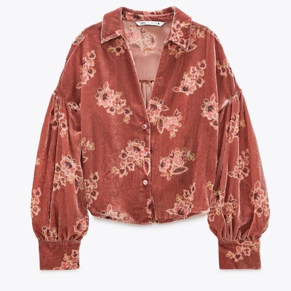 ZARA Velvet Shirt